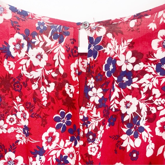 Xirena Red Floral Aubrey Tiered Dress - Picture 8 of 9